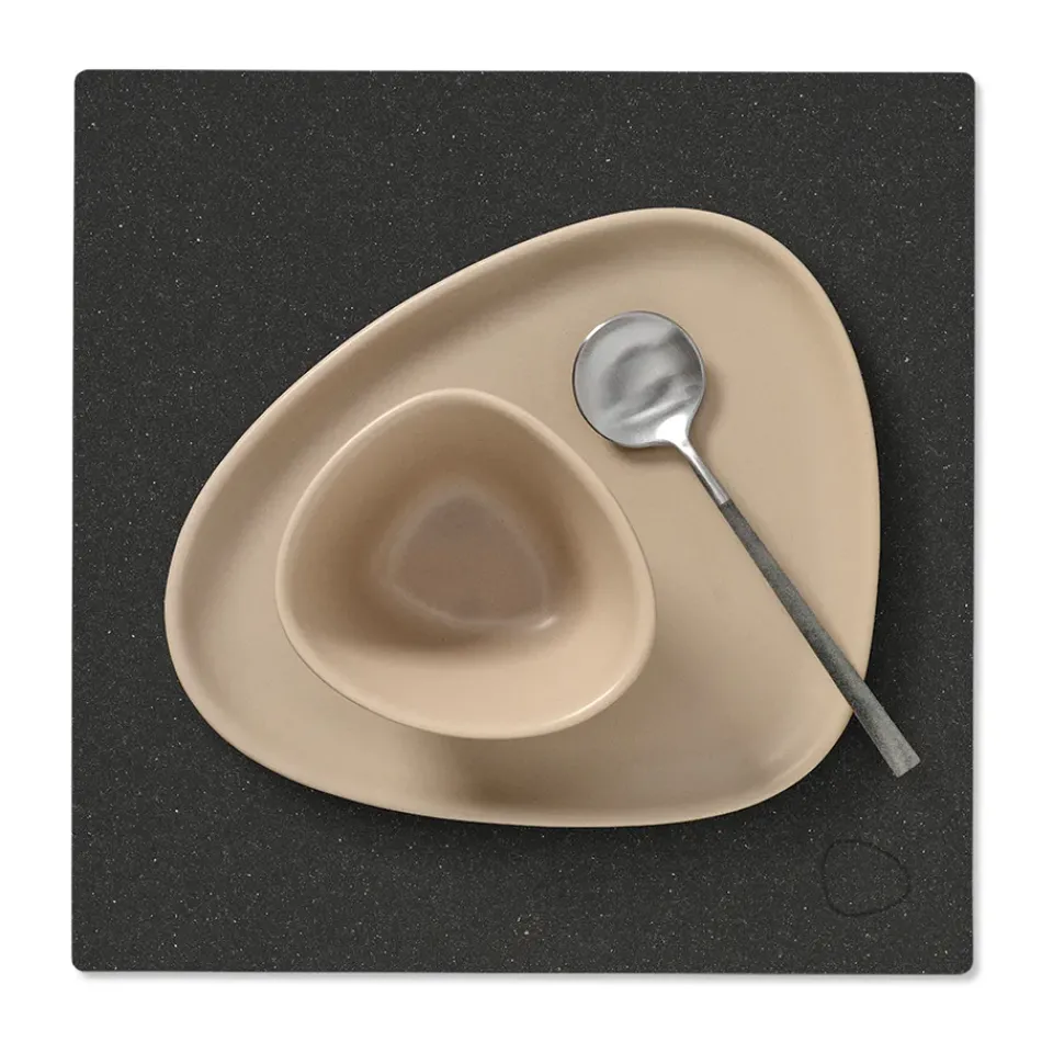LIND DNA Core placemat square S, Flecked anthracite Black Online