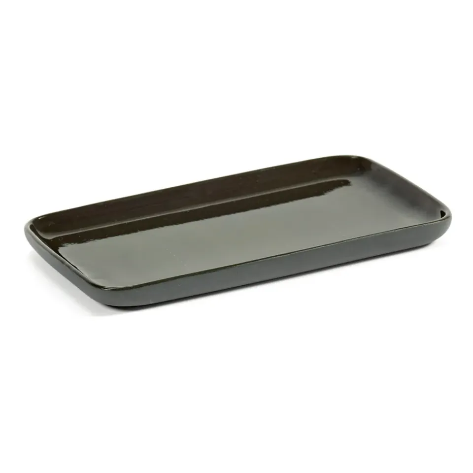 Serax Cose tray rectangular S 9.8x16.2 cm, Dark Grey Outlet