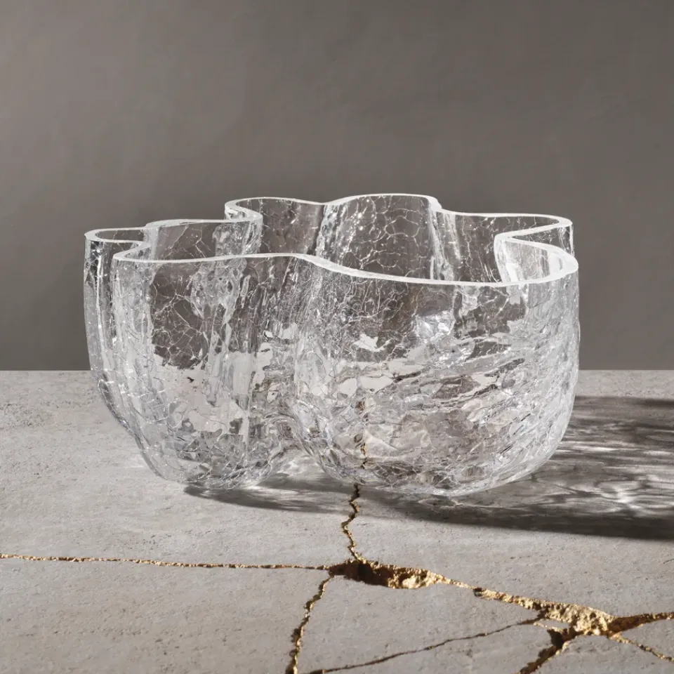 Kosta Boda Crackle bowl 10,5 cm, clear Transparent Hot