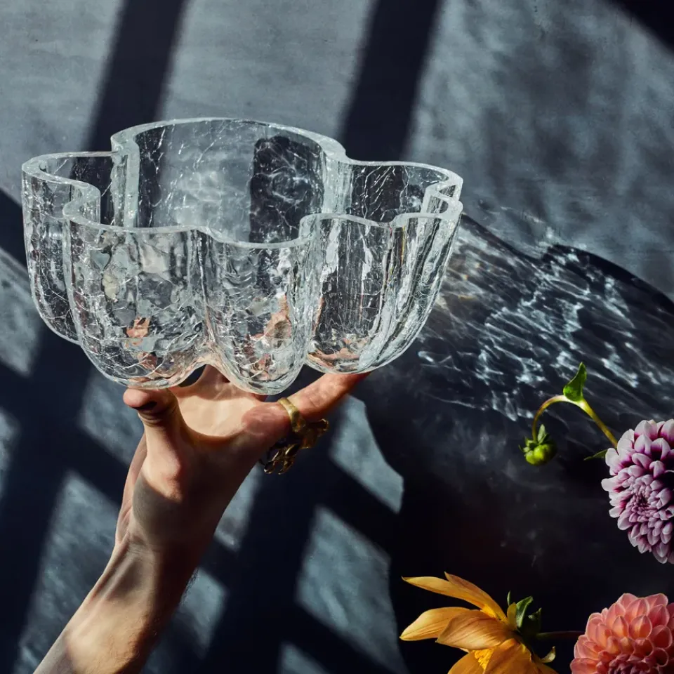 Kosta Boda Crackle bowl 10,5 cm, clear Transparent Hot