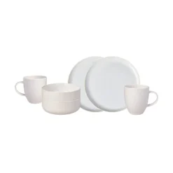 Villeroy & Boch Crafted cotton dinner set 6 pieces, White Discount