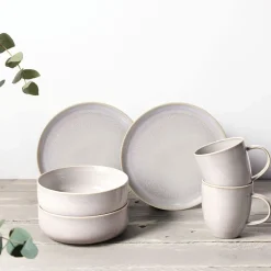 Villeroy & Boch Crafted cotton dinner set 6 pieces, White Discount