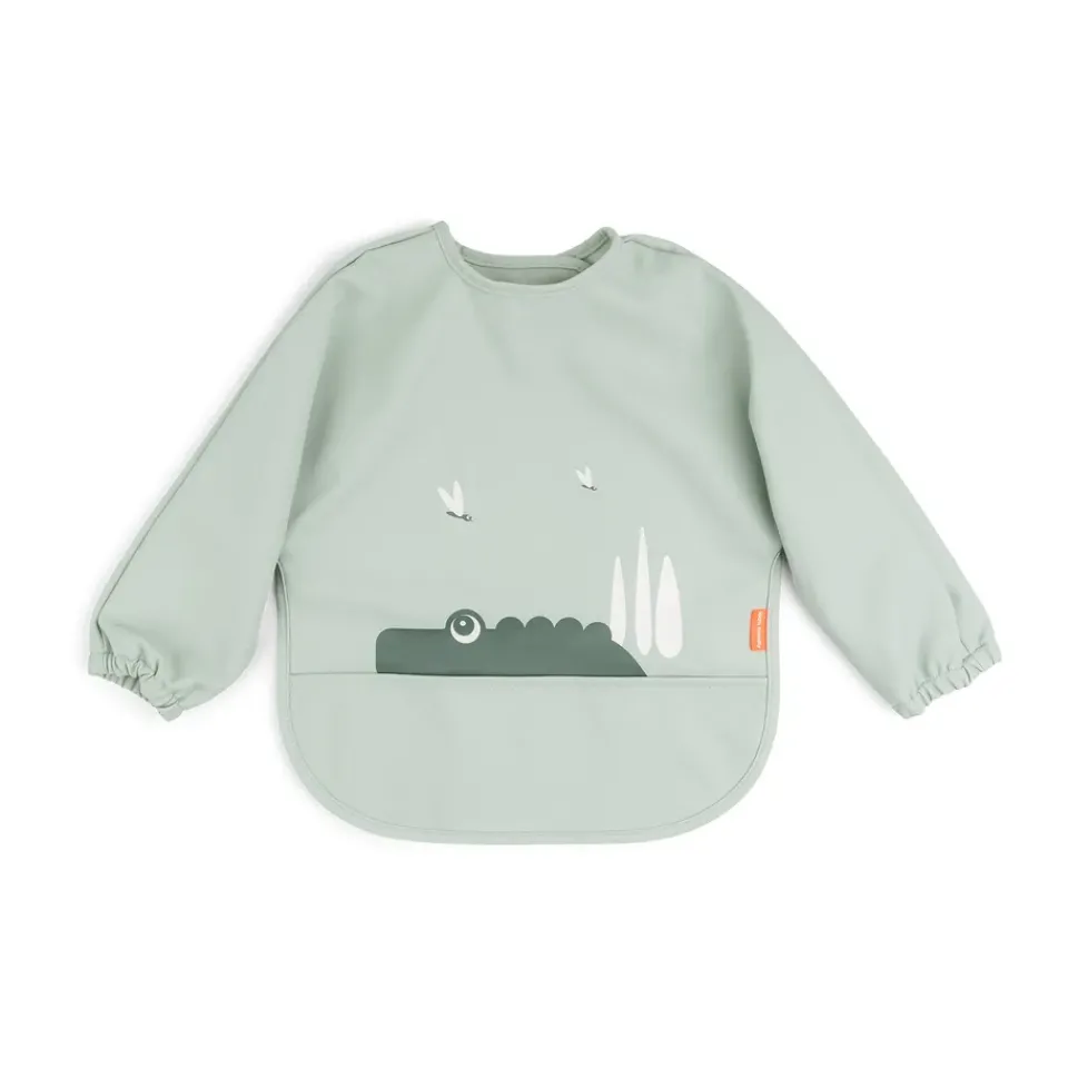 Done by deer Croco bib with sleeves, Green New