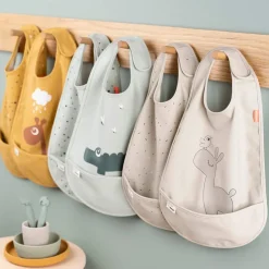 Done by deer Croco bib with Velcro 2-pack, Green Outlet