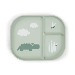 Done by deer Croco foodie children's plate 18x22 cm, Green Discount
