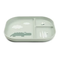 Done by deer Croco foodie children's plate 18x22 cm, Green Discount