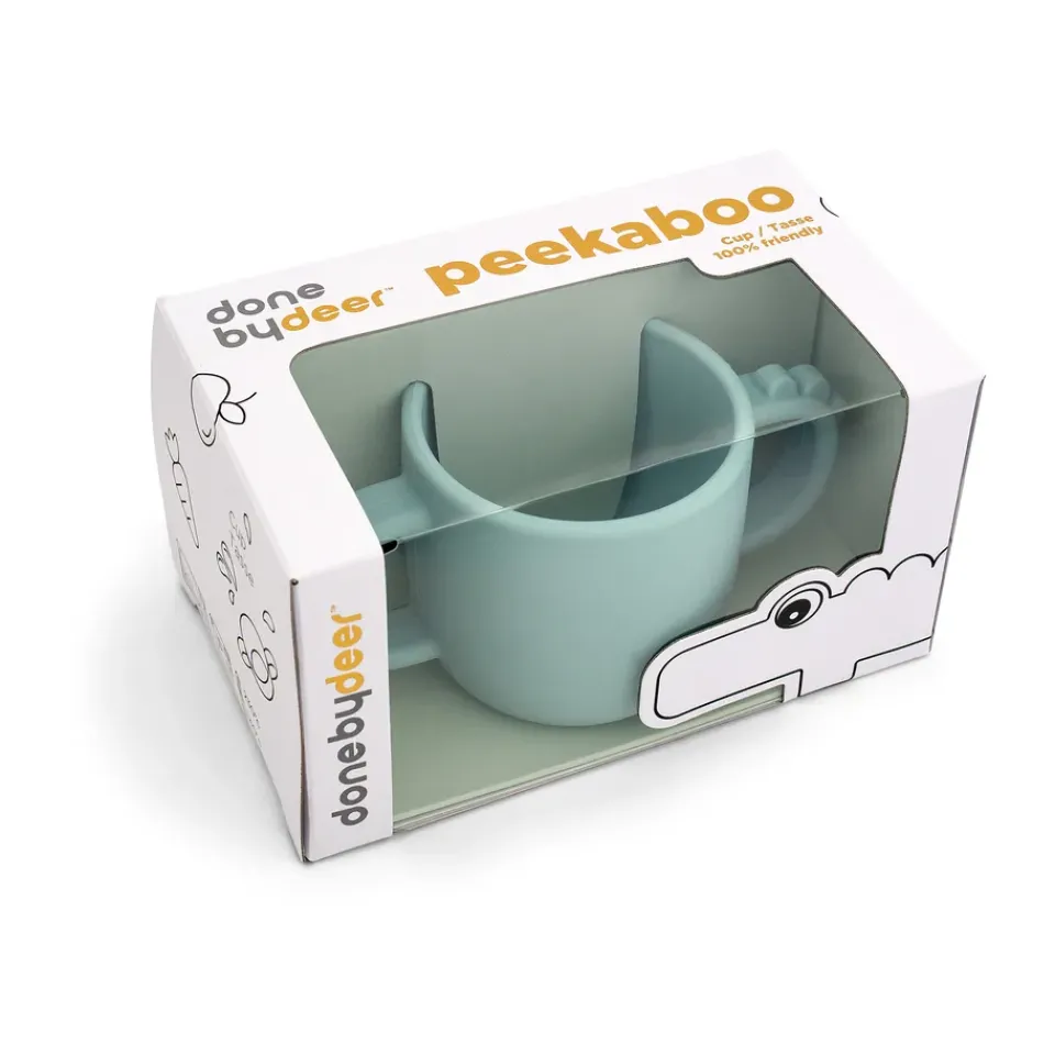 Done by deer Croco peekaboo sippy cup 170 ml, Blue Outlet