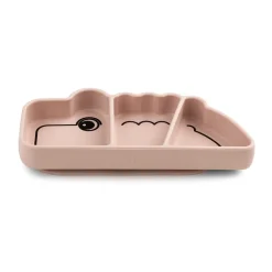 Done by deer Croco Stick&Stay children's plate 9x21 cm, Powder Beige Online