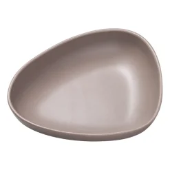 LIND DNA Curve Stoneware deep plate 19x22 cm, Warm Grey GreyBeige Online