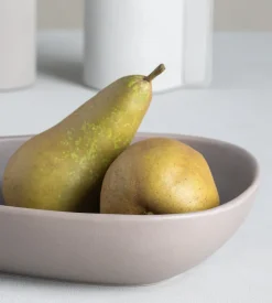 LIND DNA Curve Stoneware deep plate 19x22 cm, Warm Grey GreyBeige Online