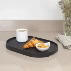 Bosign CurveLine™ Serving Tray anti-slip 39x26 cm, willow wood Black Sale