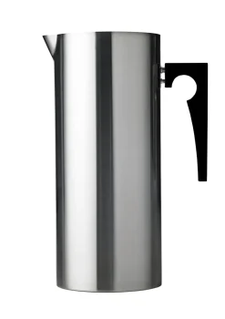 Stelton Cylinda Line jug with icelip, steel Silver-coloured Outlet