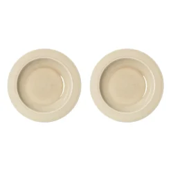 PotteryJo Daga deep plate Ø23.5 cm 2-pack, Oat Beige Hot