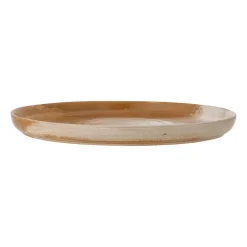 Bloomingville Dahlia serving plate Ø32.5 cm, Brown BrownBeige