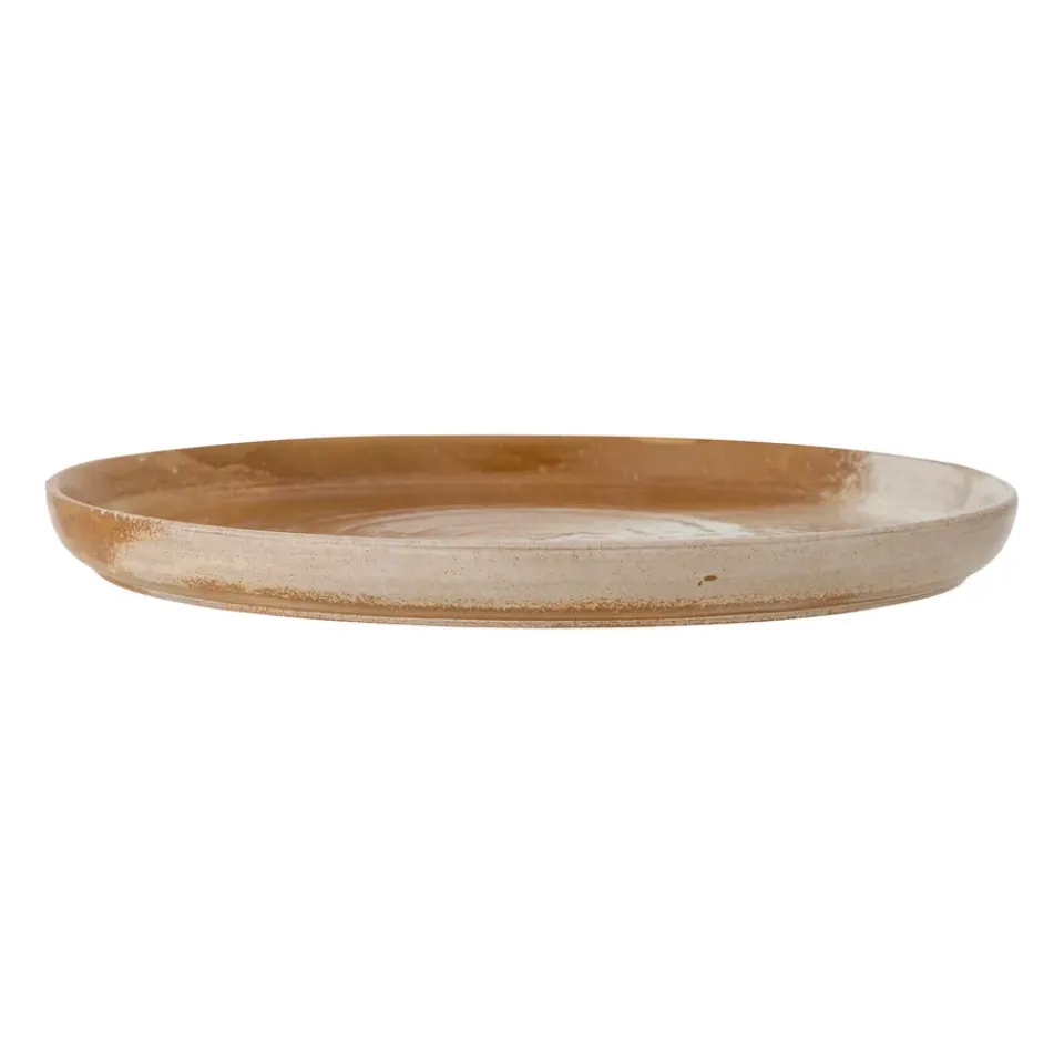 Bloomingville Dahlia serving plate Ø32.5 cm, Brown BrownBeige