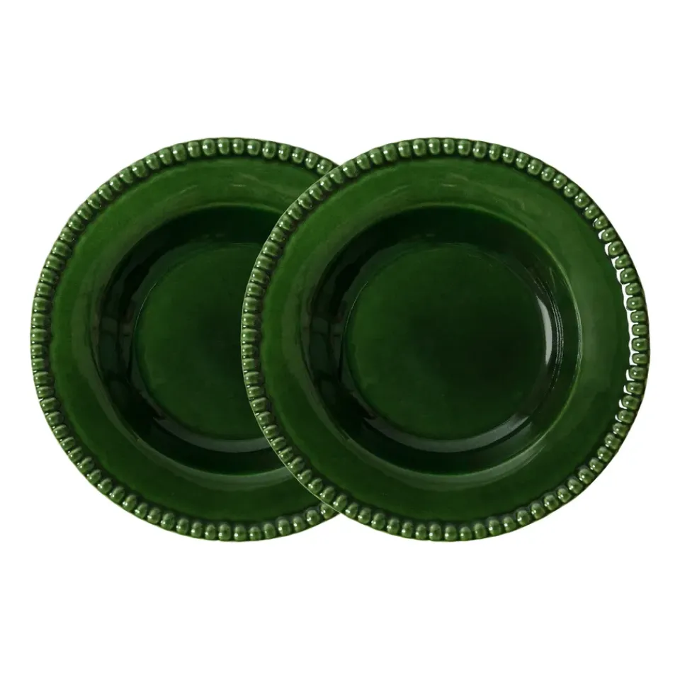 PotteryJo Daria deep plate Ø26 cm 2-pack, Moss Green Sale