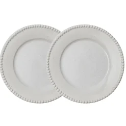 PotteryJo Daria dinner plate Ø28 cm 2-pack, Cotton shiny White