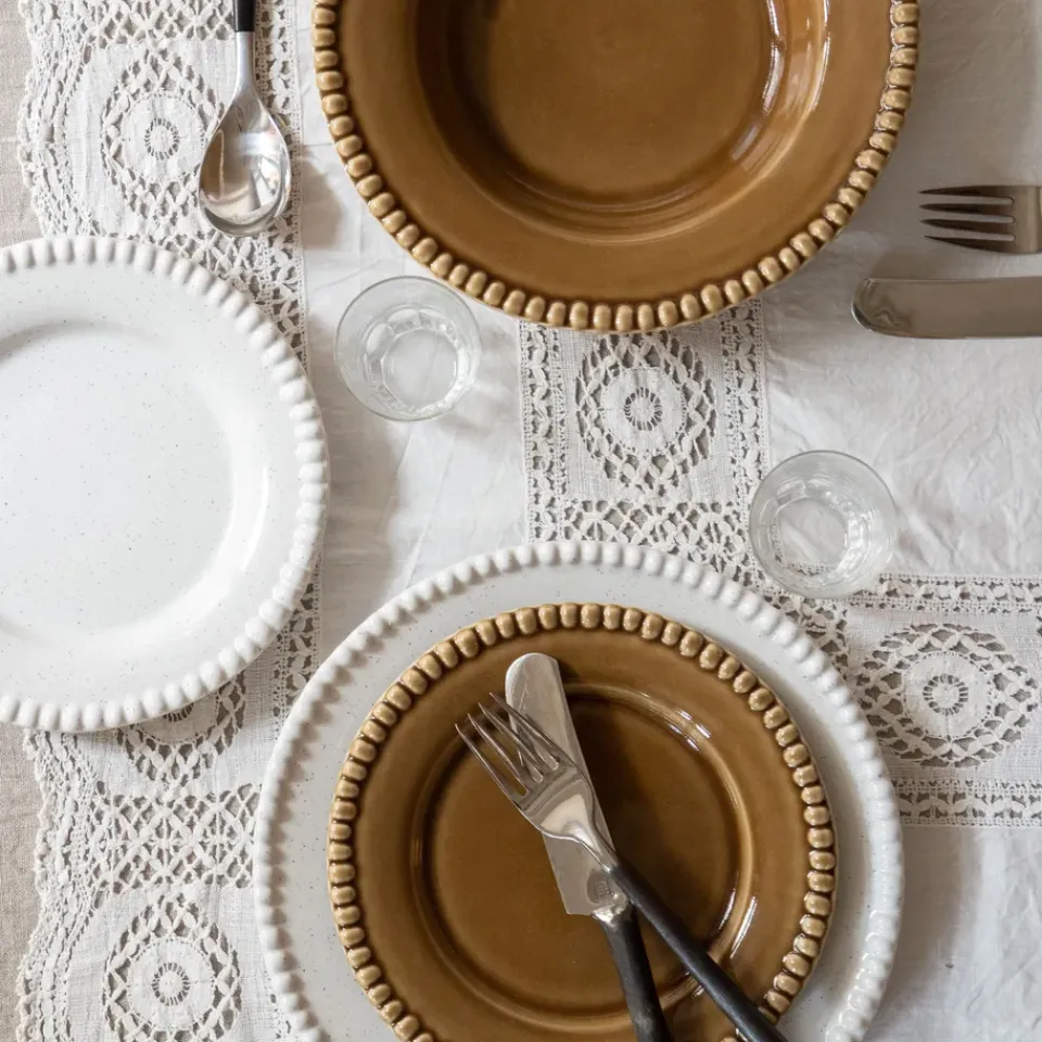 PotteryJo Daria dinner plate Ø28 cm 2-pack, Cotton shiny White
