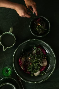 PotteryJo Daria pasta plate Ø35 cm, Moss Green Outlet