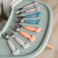 Done by deer Deer Friends Easy-grip cutlery set 2 pieces, Sand Beige Clearance