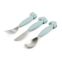 Done by deer Deer Friends Easy-grip cutlery set 3 pieces, Blue Outlet