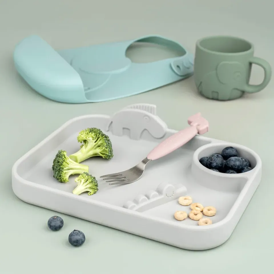 Done by deer Deer Friends Easy-grip cutlery set 3 pieces, Powder Beige