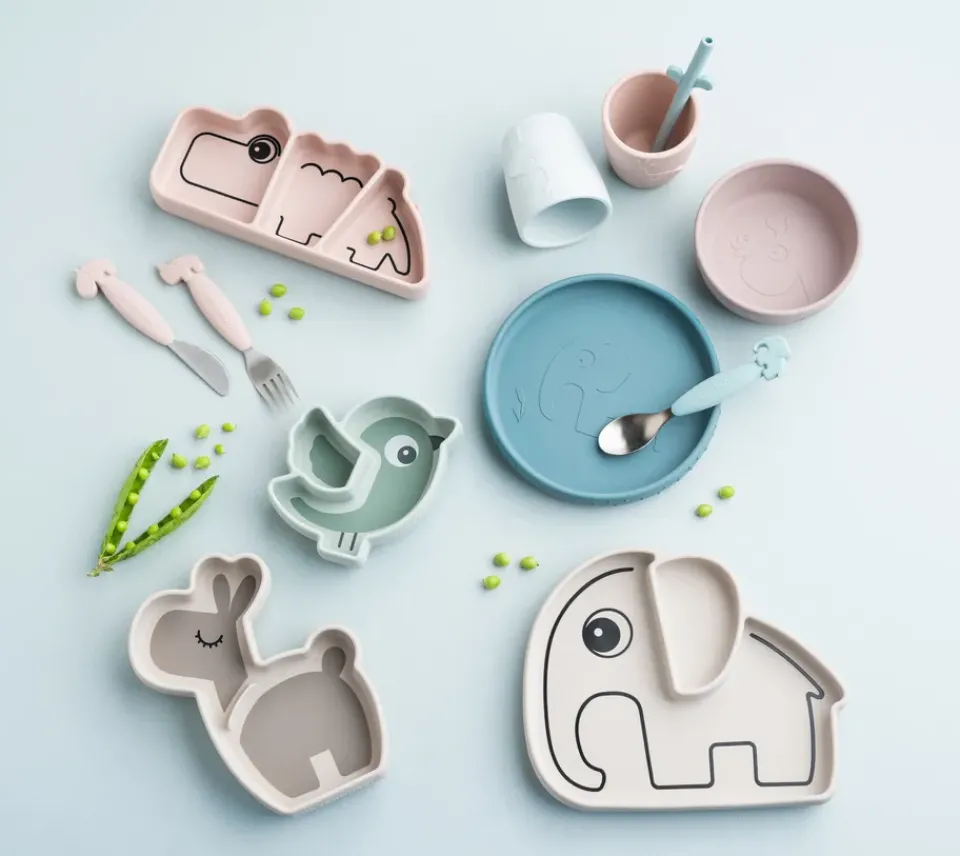 Done by deer Deer Friends Easy-grip cutlery set 3 pieces, Powder Beige