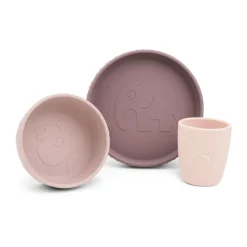 Done by deer Deer Friends Stick&Stay kids dinner set 3 pieces, Powder Beige Best