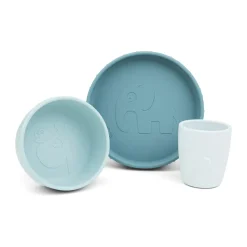 Done by deer Deer Friends Stick&Stay kids dinner set 3 pieces, Blue Online
