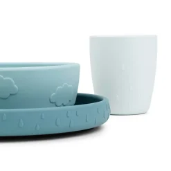 Done by deer Deer Friends Stick&Stay kids dinner set 3 pieces, Blue Online