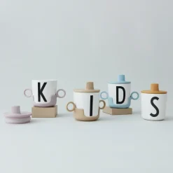 Design Letters beak lid to melamine cup, Beige New