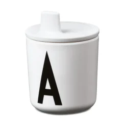 Design Letters beak lid to melamine cup, White New