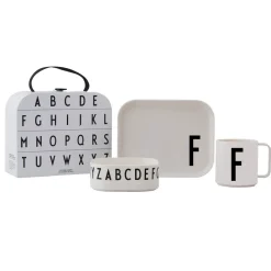 Design Letters children's dinnerware set, F White