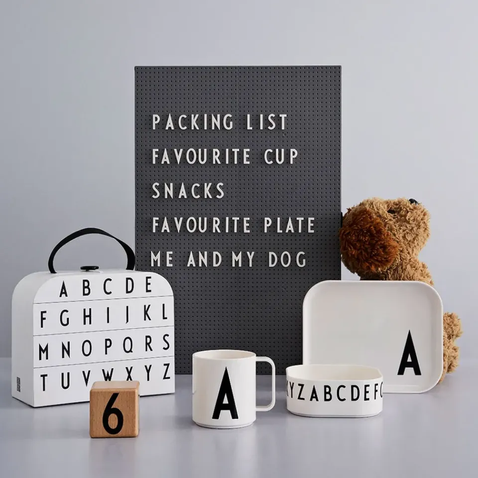 Design Letters children's dinnerware set, F White