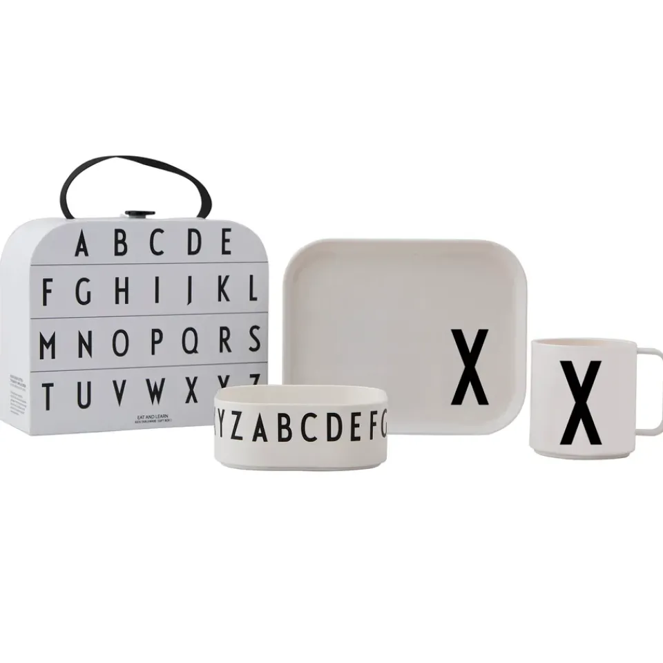Design Letters children's dinnerware set, X White Sale