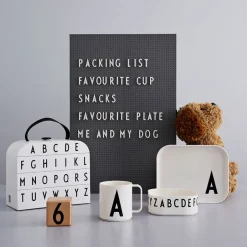 Design Letters children's dinnerware set, X White Sale