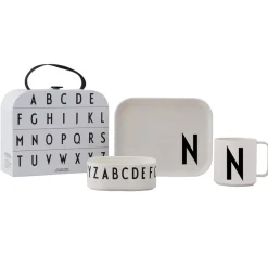 Design Letters children's dinnerware set, N White Outlet