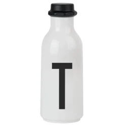 Design Letters drinking bottle, T BlackWhite New