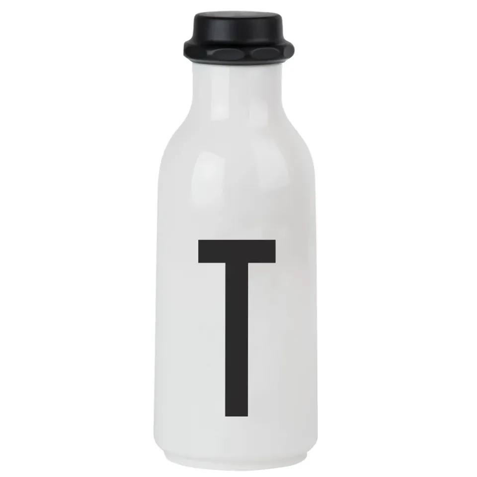 Design Letters drinking bottle, T BlackWhite New