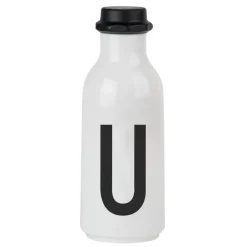 Design Letters drinking bottle, U BlackWhite Hot