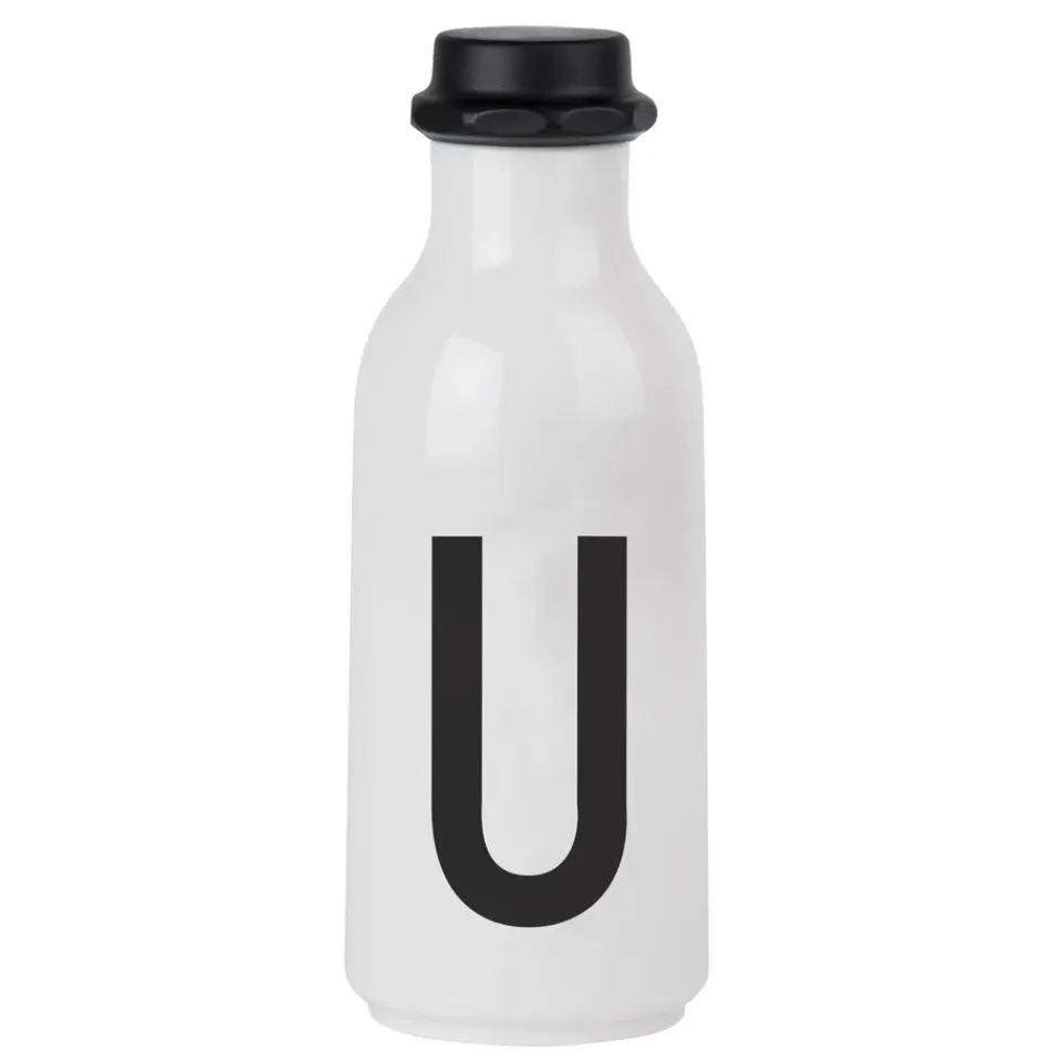 Design Letters drinking bottle, U BlackWhite Hot