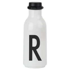 Design Letters drinking bottle, R BlackWhite Sale