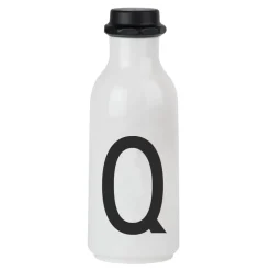 Design Letters drinking bottle, Q BlackWhite