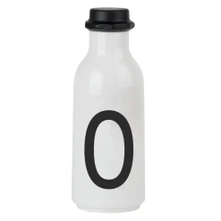 Design Letters drinking bottle, O BlackWhite Clearance