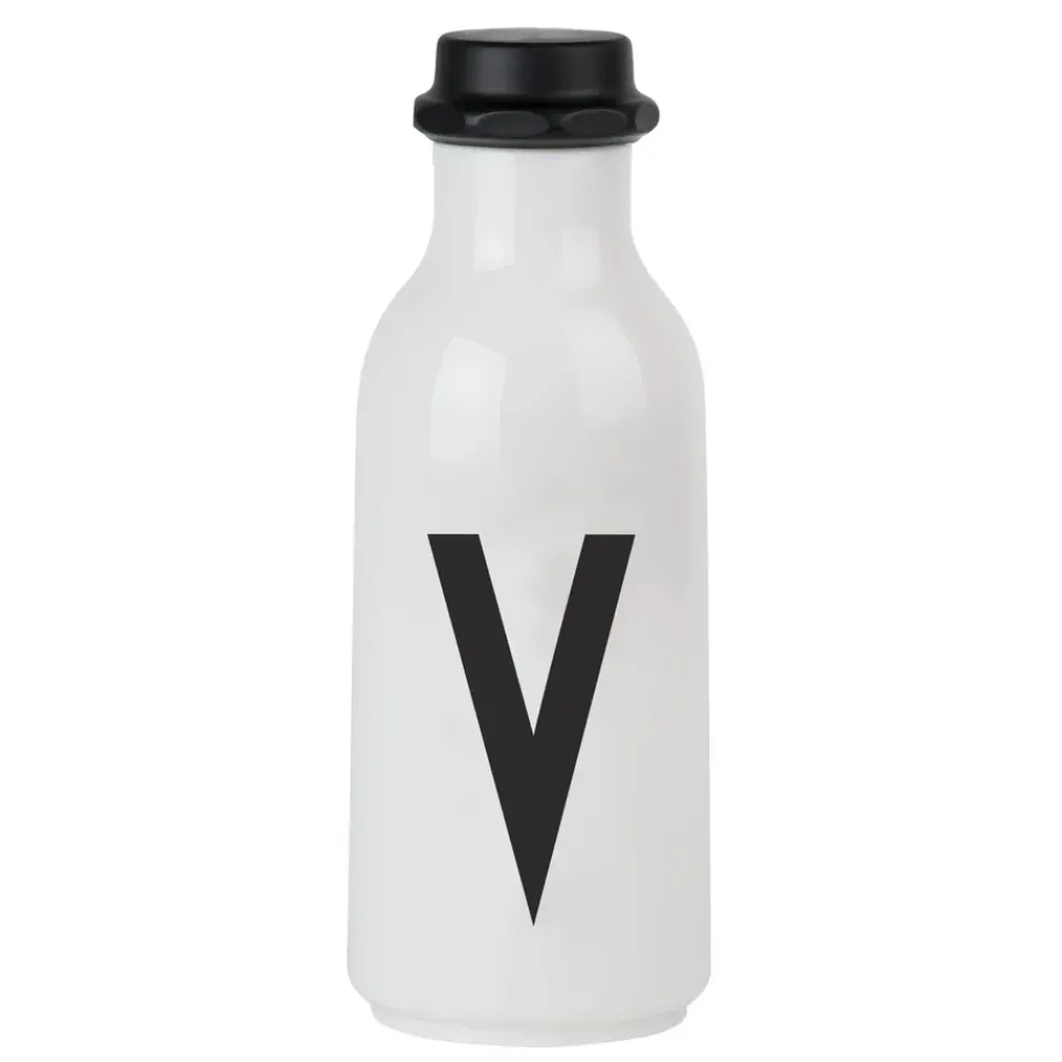 Design Letters drinking bottle, V BlackWhite Clearance