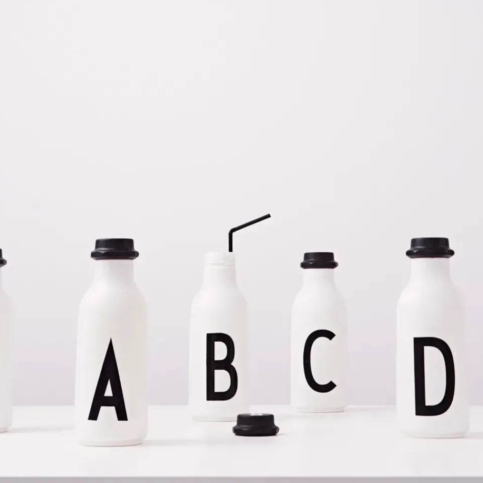 Design Letters drinking bottle, X BlackWhite Hot