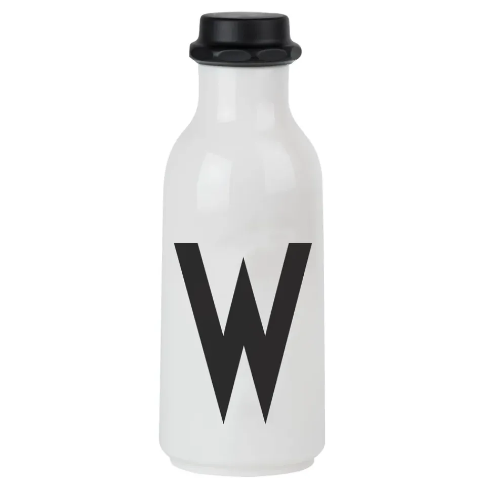 Design Letters drinking bottle, W BlackWhite Best