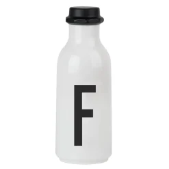 Design Letters drinking bottle, F BlackWhite Clearance