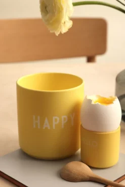 Design Letters egg cup 2-pack, Hello- Yellow Sale