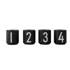 Design Letters espresso cup 4-pack , Black